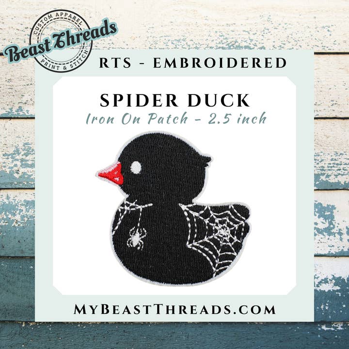 Beast Threads LLC - Wholesale Patch - Spider Duck Embroidered Patch0
