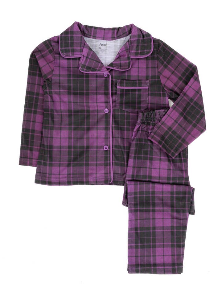 Leveret Pajamas - Wholesale Sleepwear Set - Kids - Kids Two Piece Flannel Pajamas10