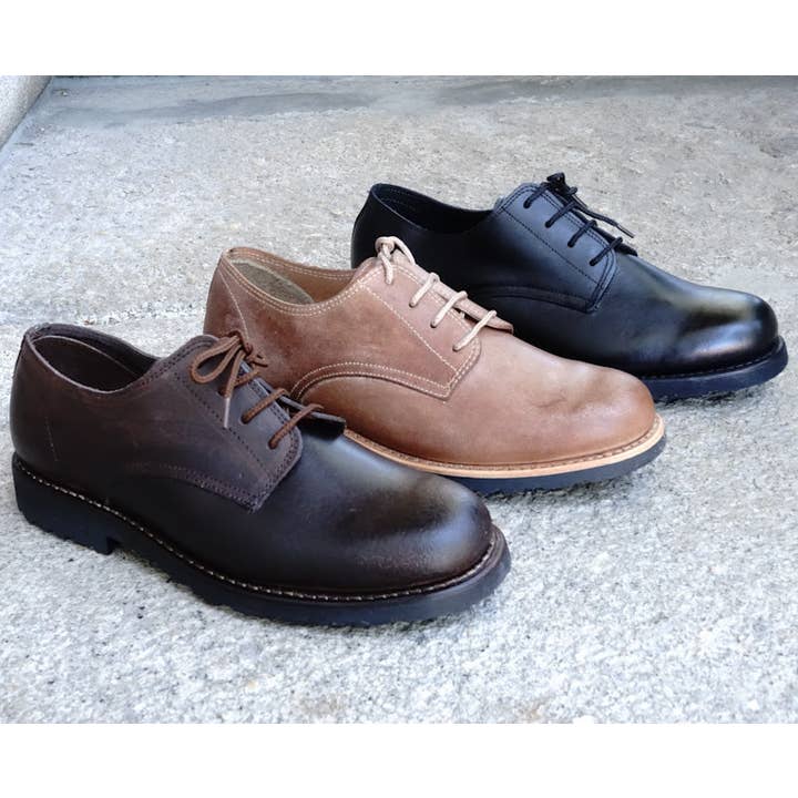 By The Mountain - Portuguese Handmade Footwear - Wholesale Derby Shoes - Men's - Annapurna Leather Derby Lace-up Shoes - Natural7