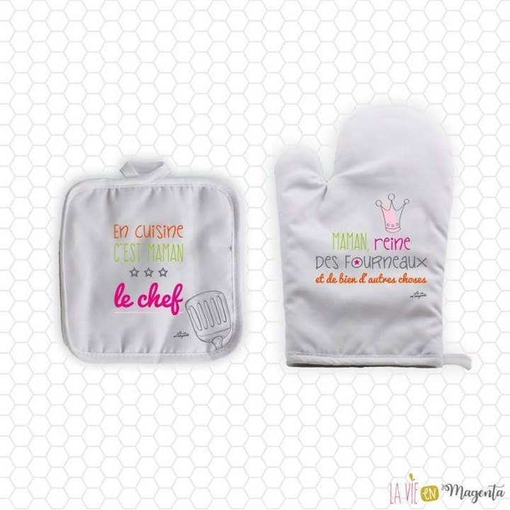 Kit Cuisine maman reine des fourneaux pour la vente par La vie en magenta