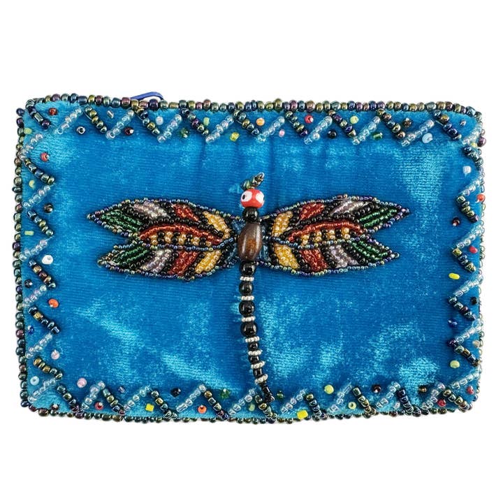 Random Color PC Dragonfly Rectangle Velvet Coin Purse V0701 for wholesale on Faire17