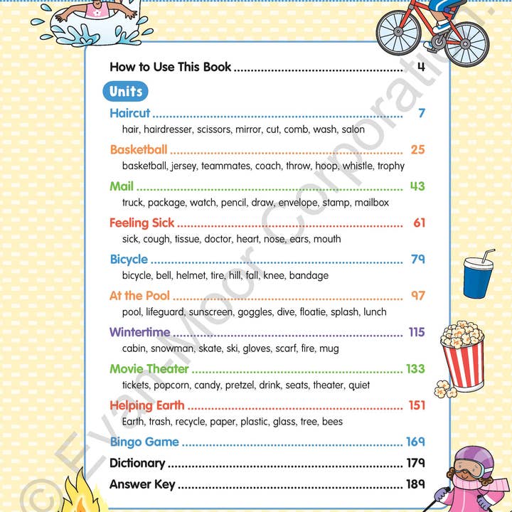 Evan-Moor Educational Publishers - Vendita all'ingrosso Libro per l'infanzia (3-5) - Il mio grande libro di parole, cartella di lavoro di grado 24