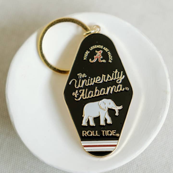 University of Alabama Enamel Keychain, Collegiate for wholesale by Gracefully Made Art
