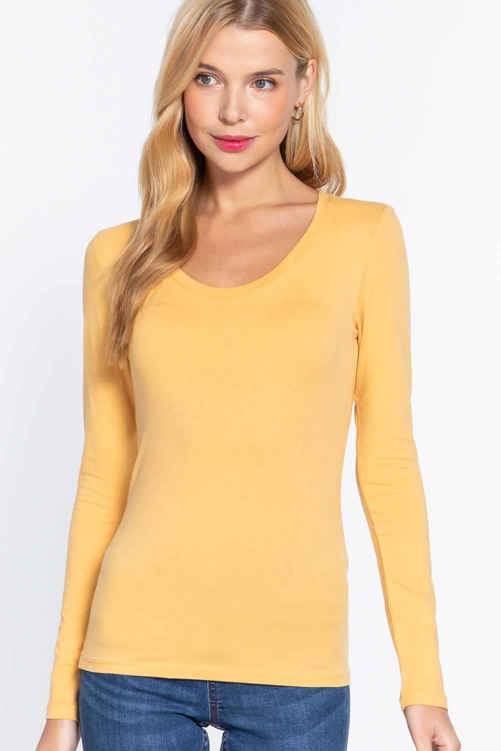 Vanilla Monkey - Wholesale Knit Top - Women's - Long Sleeve Scoop Neck Basic Top53