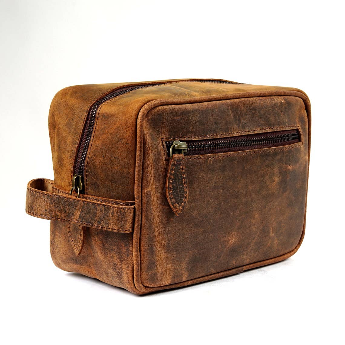 MLC - Wholesale Toiletry bag – men's - Rustic Groomsmen Essential Personalized Leather Dopp Kit2
