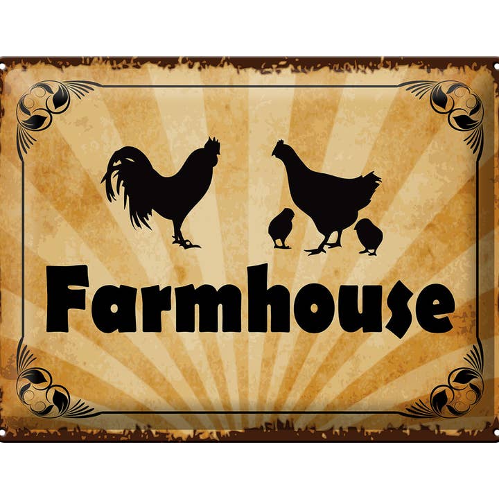 Blikken bordje Opmerking 30x40 cm Boerderij Kippen Decoratie Bord voor wholesale door Femer
