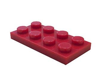 Open Bricks - Wholesale Building Set - Kids - 25 x STAX® Connector 2x4 flat - LEGO®-compatible (red or black)0