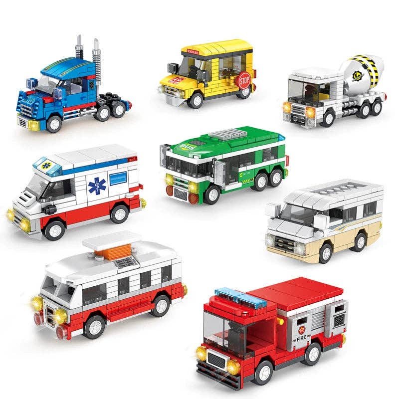 Toyarina - Wholesale Building Set - Kids - Vehicle Series Building Blocks Fire Truck in bulk3