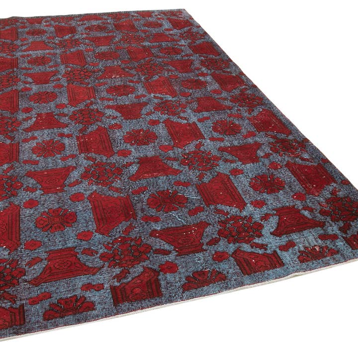 RUG N CARPET - Wholesale Area Rug - 6x10 Red Over Dyed Rug - 221301