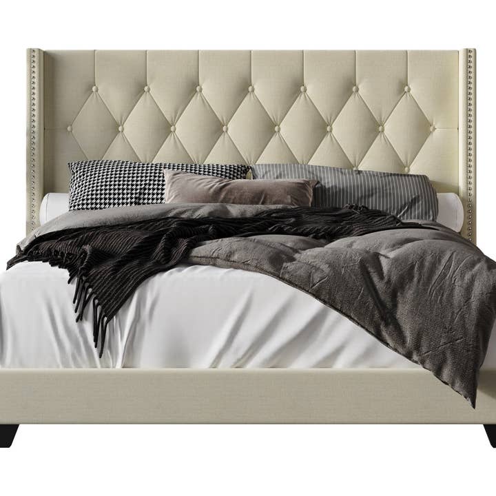 Home Design - Wholesale Bed - Brady Tufted Wingback Upholstered Panel Bed15