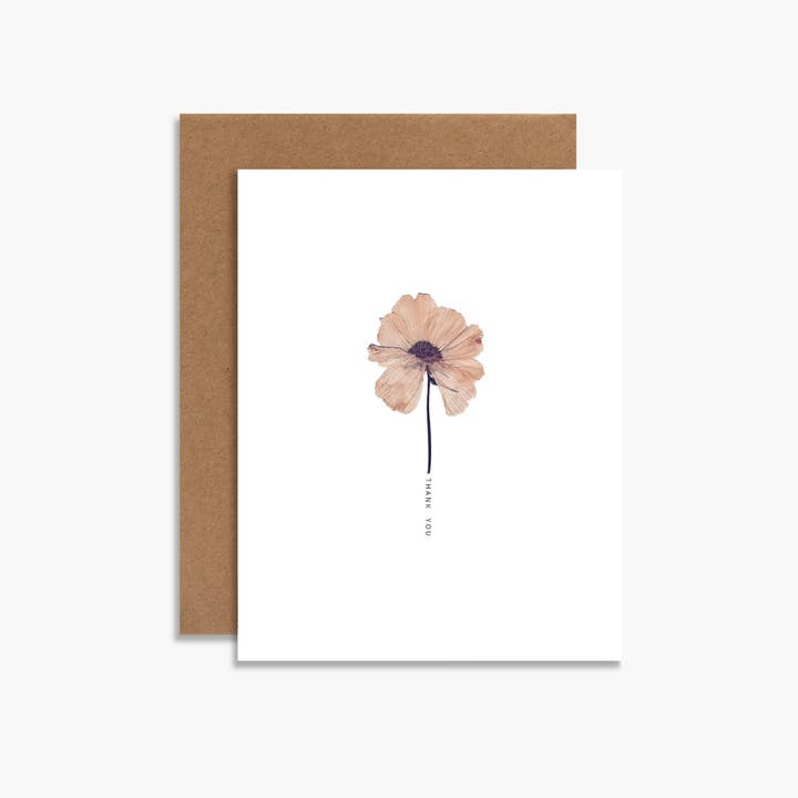 Thank You Botanical Greeting Card Floral Imagery Gratitude for wholesale by Souvenir Stationery