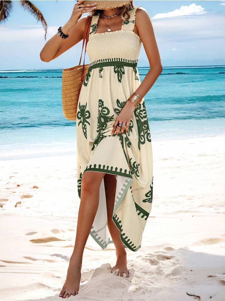 Wholesalesir - Wholesale Dress - Women's - Sleeveless Printed Dress