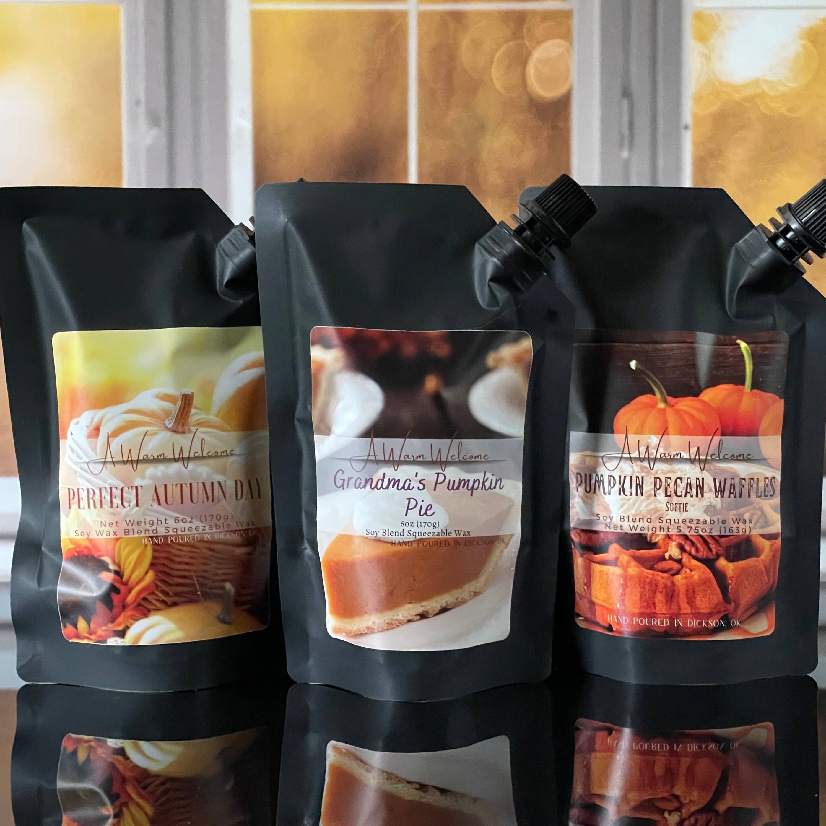 A Warm Welcome - Vente Fondants - Gaufres à la citrouille et aux pacanes | Softie | Cire douce super parfumée1