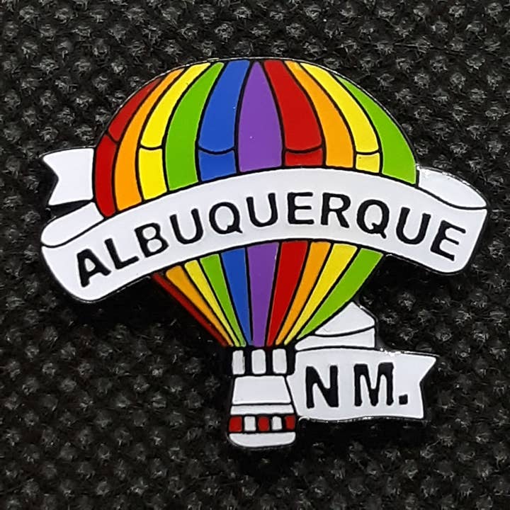 Pin - Albuquerque Rainbow Hot Air Balloon for wholesale by Fantastic Souvenirs, Gifts & Collectibles