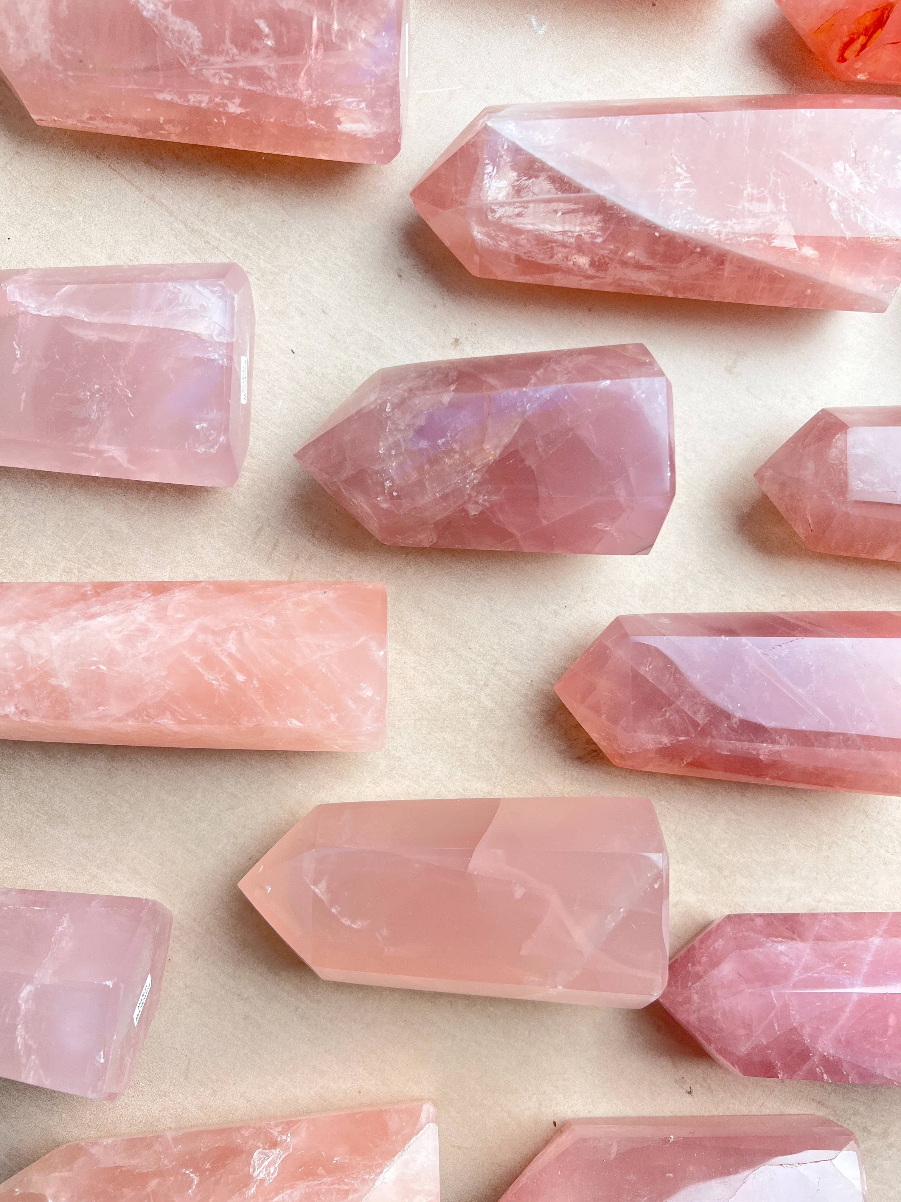 Terra Dawn Minerals - Wholesale Spiritual Stone/Crystal - High Grade Rose Quartz Towers Large & Small9