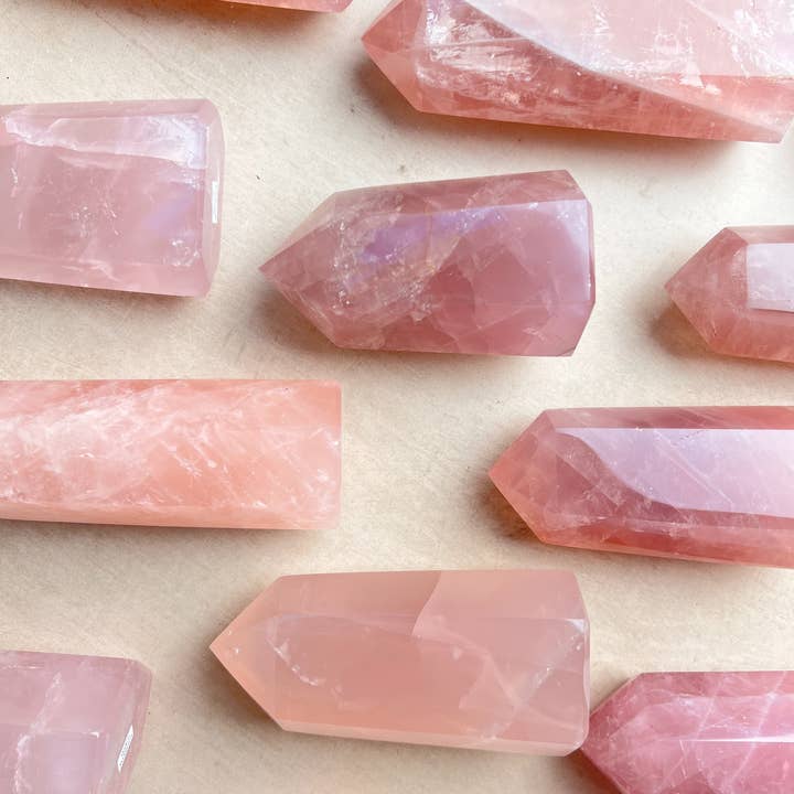 Terra Dawn Minerals - Wholesale Spiritual Stone/Crystal - High Grade Rose Quartz Towers Large & Small9