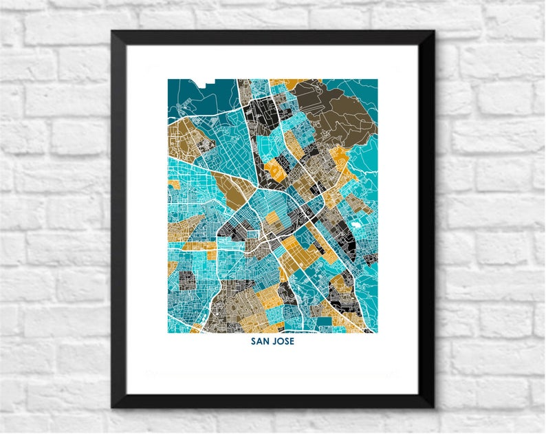 Juanita's Adventures - Wholesale Art Print - Juanitas San Jose Map Print3