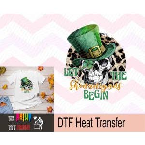 Lad Shenanigans begynde Skull Head DTF for engroshandel hos DTF Tee