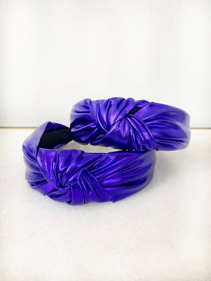 Bandeau bleu métallisé - Game Day pour la vente par Valois Designs