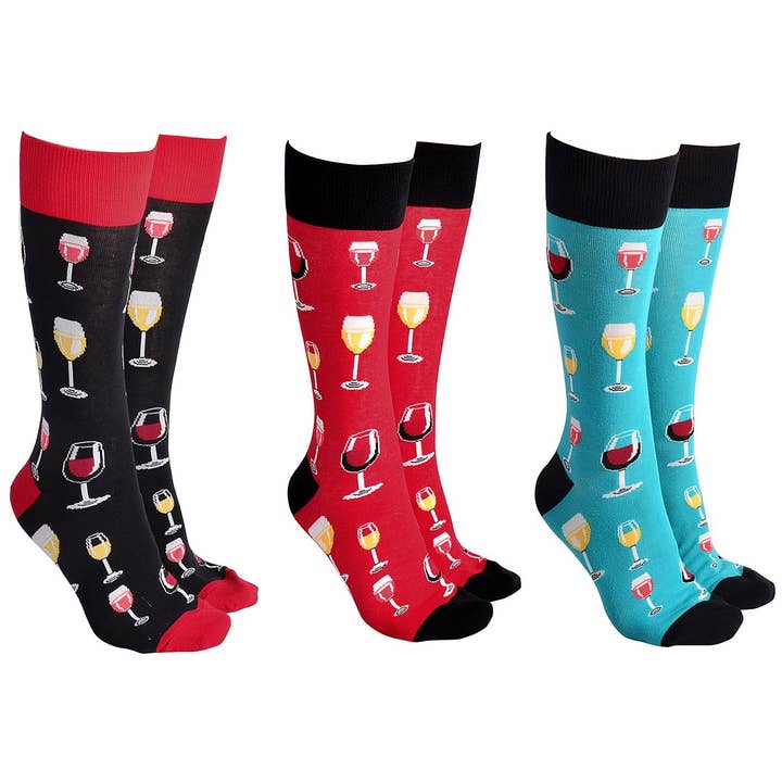 Calze unisex Sock Society Phase 10 con motivo vino per la vendita all'ingrosso da parte di Joe Davies