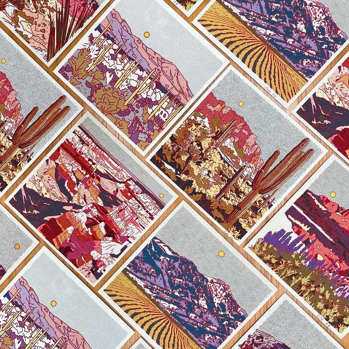 Avondwoestijn Ansichtkaartenpakket voor wholesale door Caroline Clark