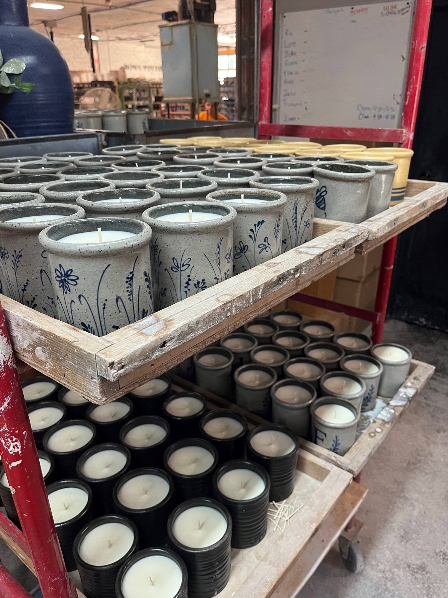 Rowe Pottery - Wholesale Jar/Filled Candle - Candle Crock- Wildflower2