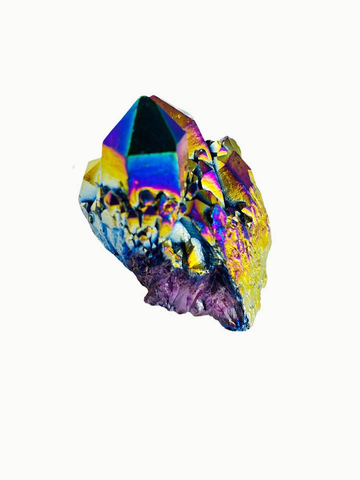 Cluster di cristalli di quarzo Rainbow Aura #5 per la vendita all'ingrosso da parte di Sivalya