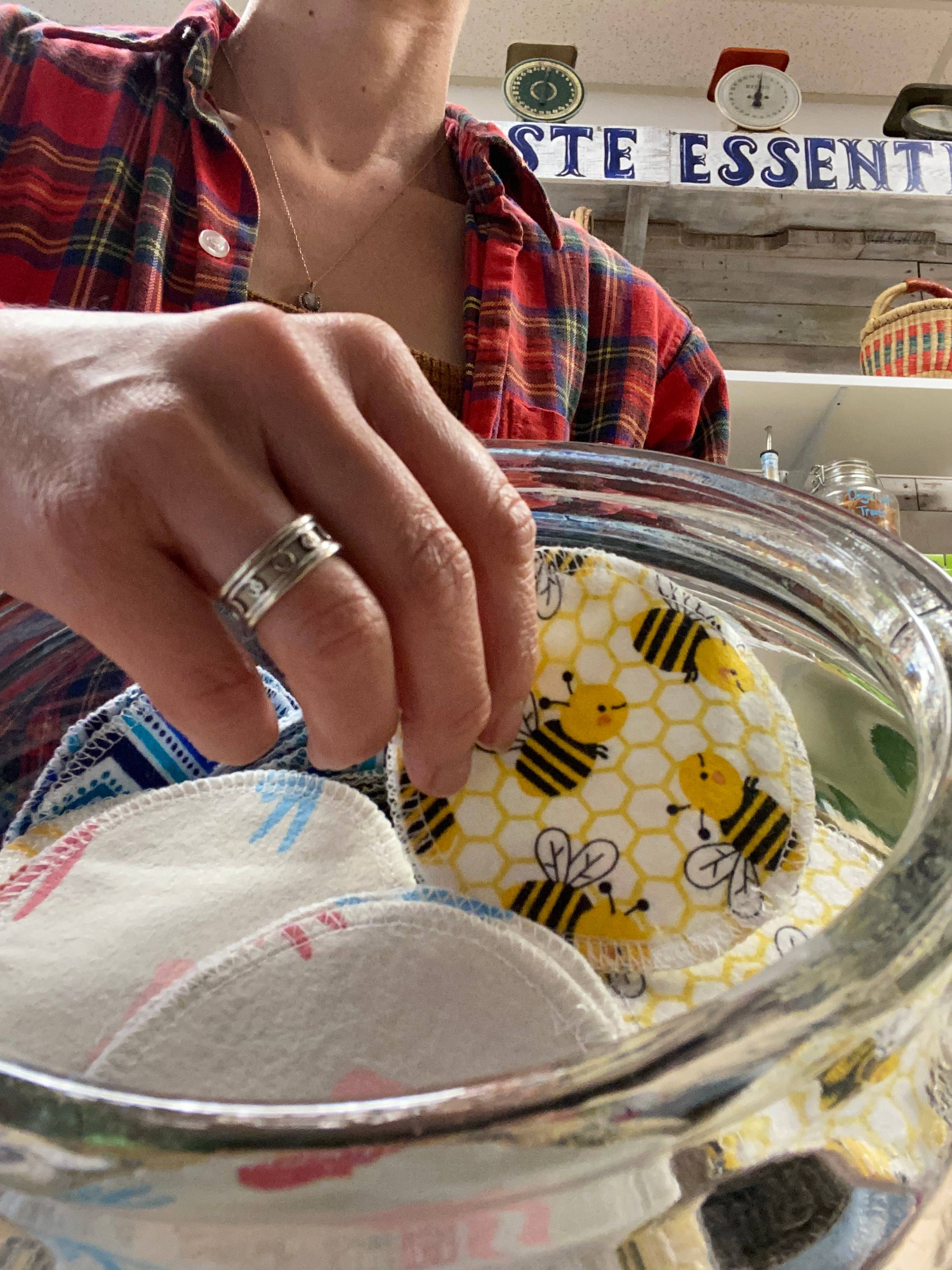 One World Zero Waste - Vente Disque de coton - Pads démaquillants en flanelle 100 % coton vendus en vrac2