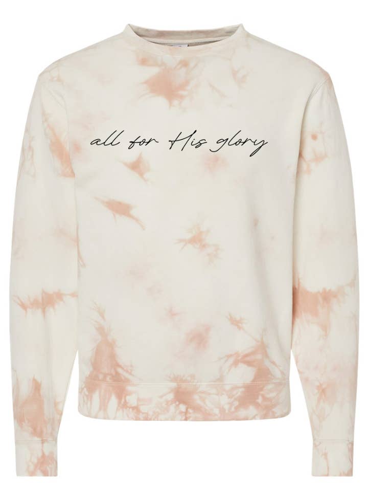 All for His Glory Christian Crewneck for wholesale by The Inspiration Haven