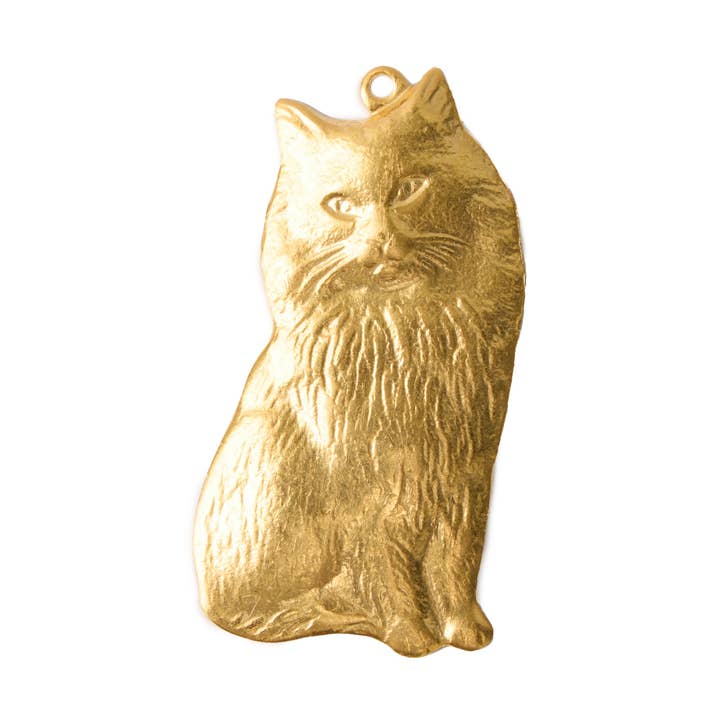 Gold Plated Cat Charm for wholesale by Adorn by Alexandra Riley