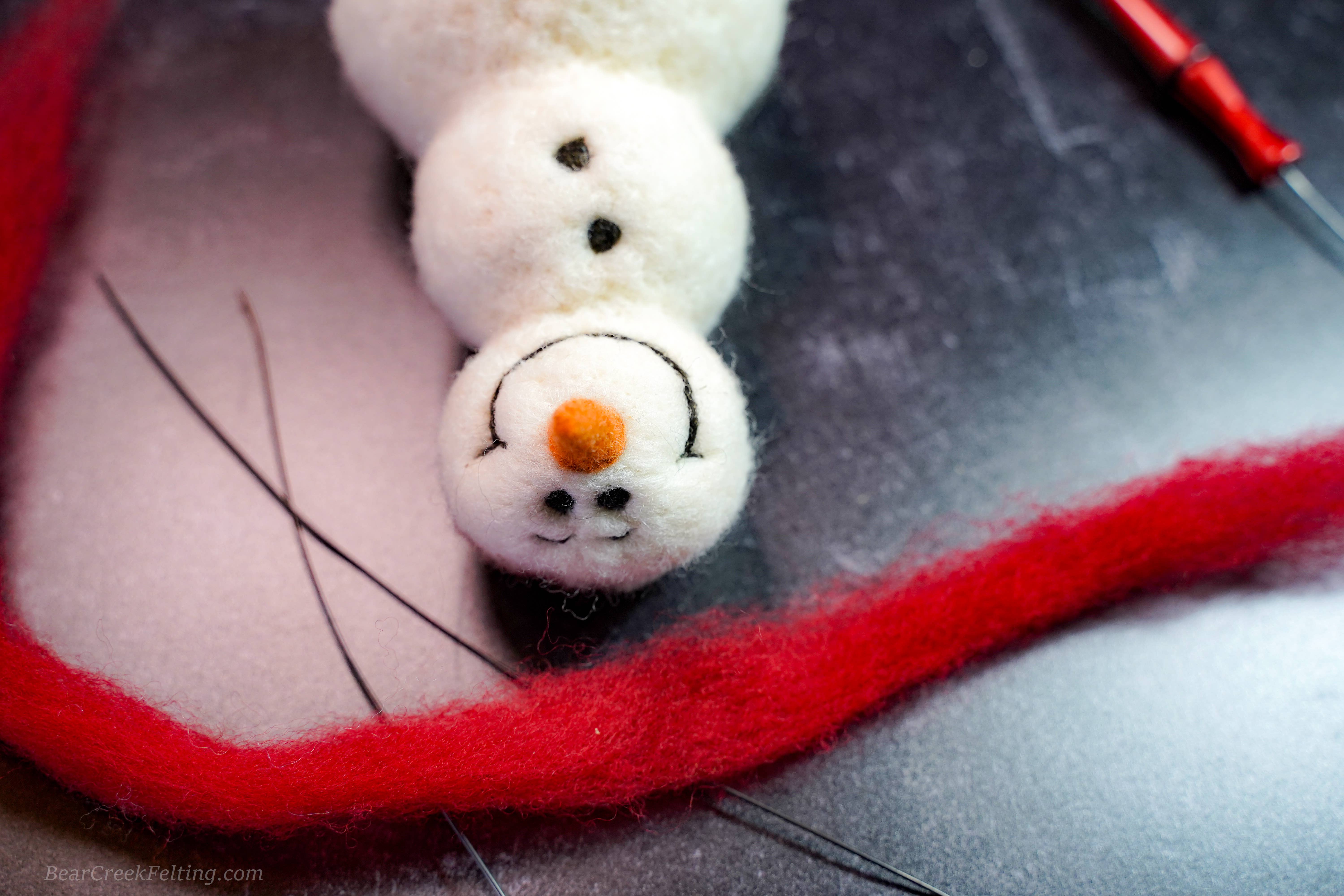 Bear Creek Felting - Wholesale DIY Craft Kit - Snowman Needle Felting Kit10