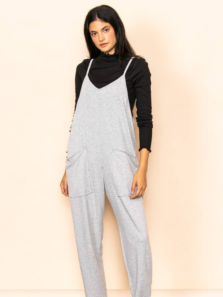 Super Comfy Jogger Fit French Terry Overall Jumper for wholesale by Elloh Collection