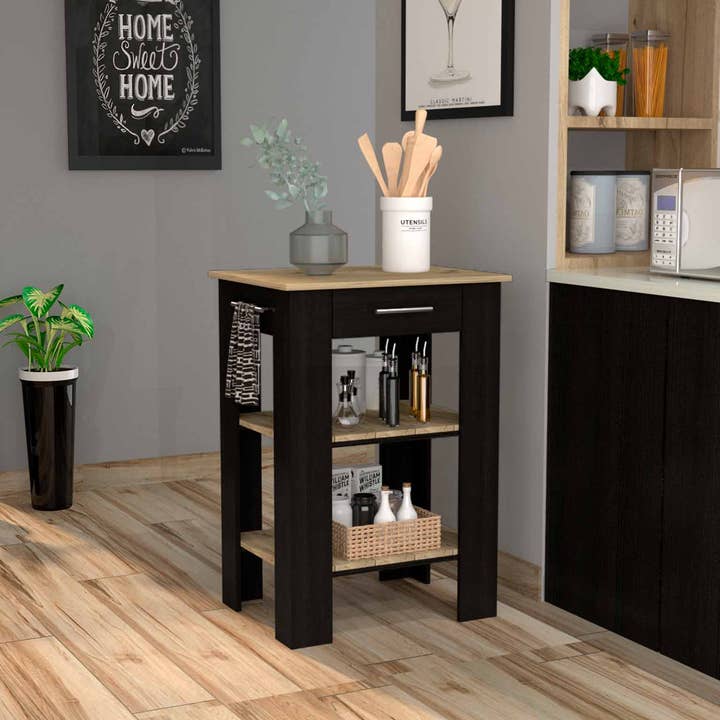 TUHOME FURNITURE - Wholesale Kitchen Storage/Organizer - Cala Kitchen Island 23, Two Shelves, Two Drawers1