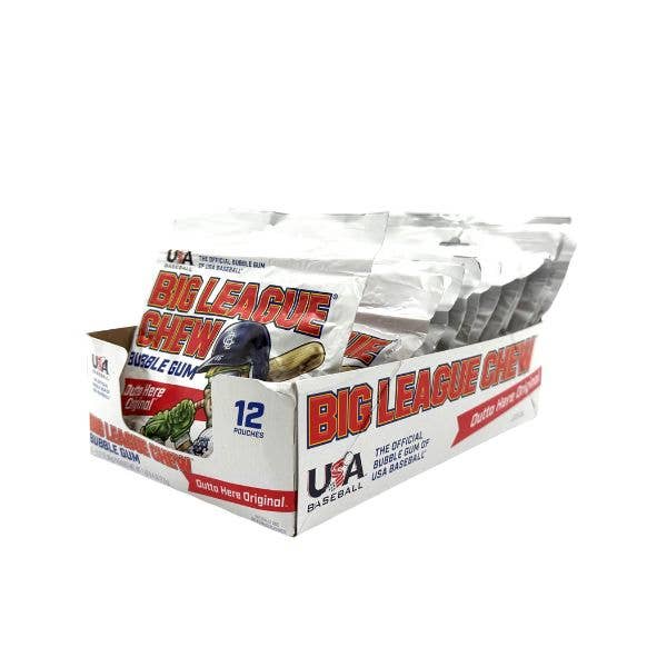 Chewing-gum Big League Chew Outta Here Original, 12 sachets pour la vente par Grandpa Joe's Candy Shop