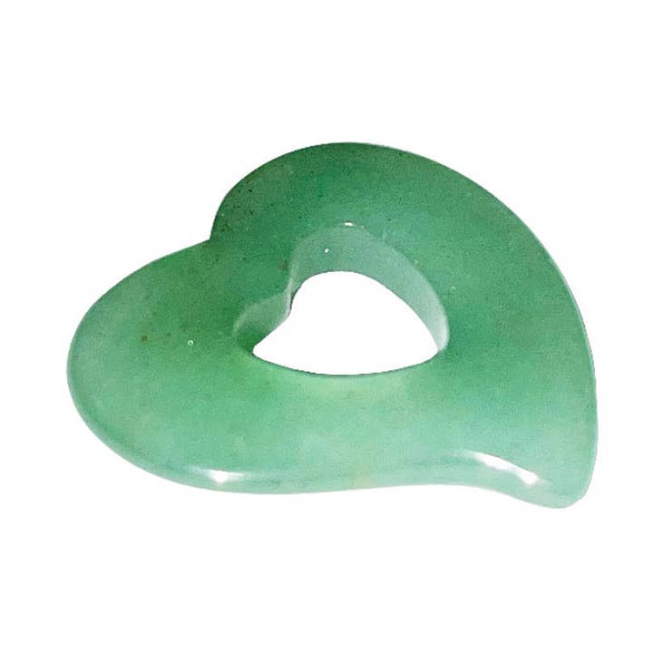 Green Aventurine Pendant - Chinese PI or Heart Donut for wholesale by France Mineraux