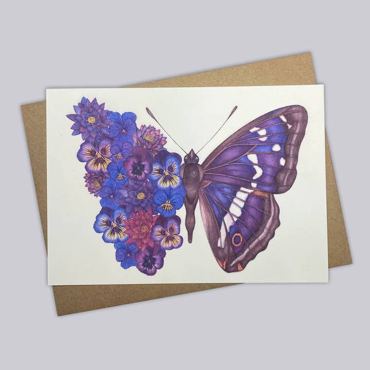 Autumn Bella Designs – wholesale Everyday greeting card – Flower Butterfly Illustration Card1
