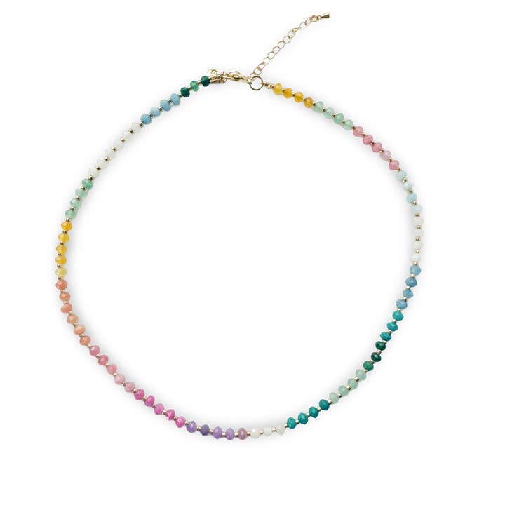 ETHICGOODS – wholesale Pärlband/Pärlhalsband – Fasetterat stenhalsband7