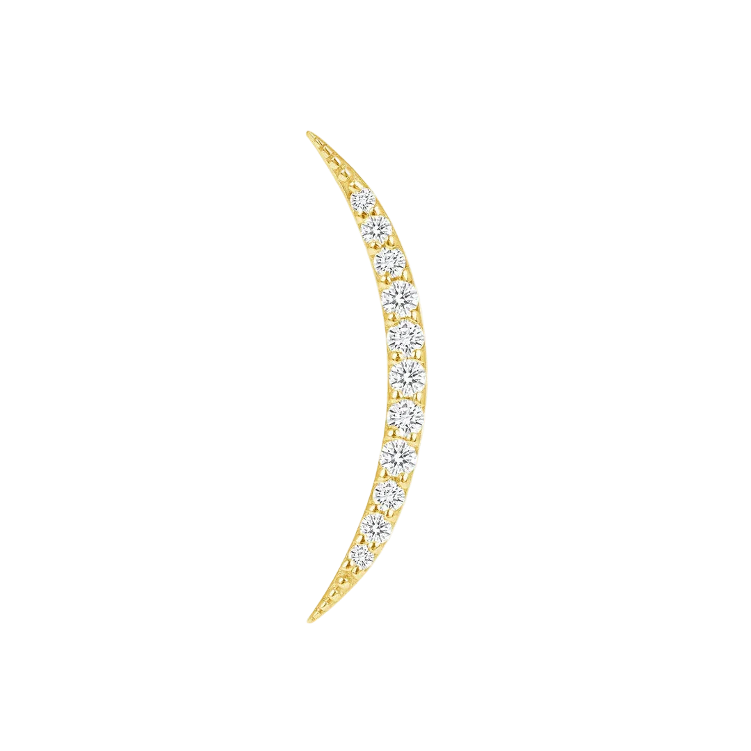Piercing-zone - Wholesale Single Earring - Luna – 14K Gold Threadless/Threaded End1