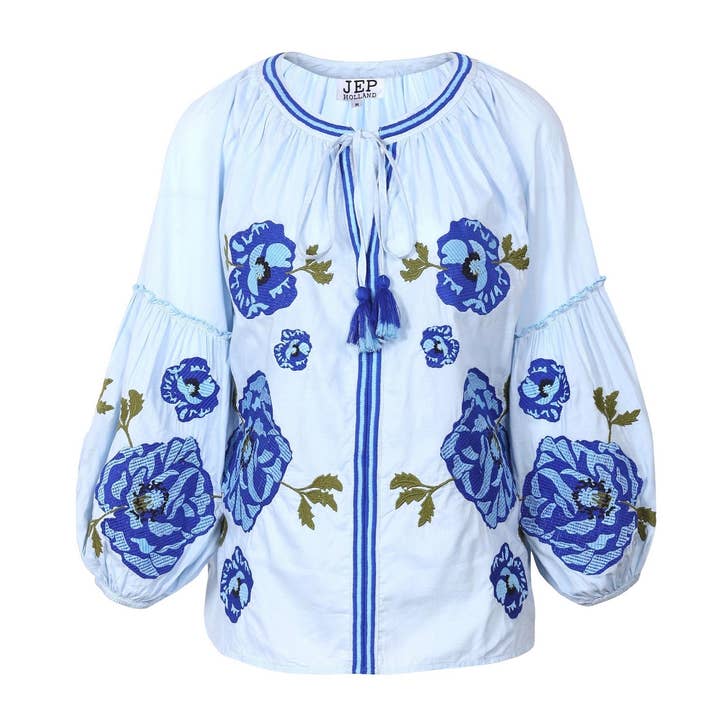 JEP Holland - Wholesale Blouse - Women's - Sofia Sky Blue Blouse PRE ORDER SS260