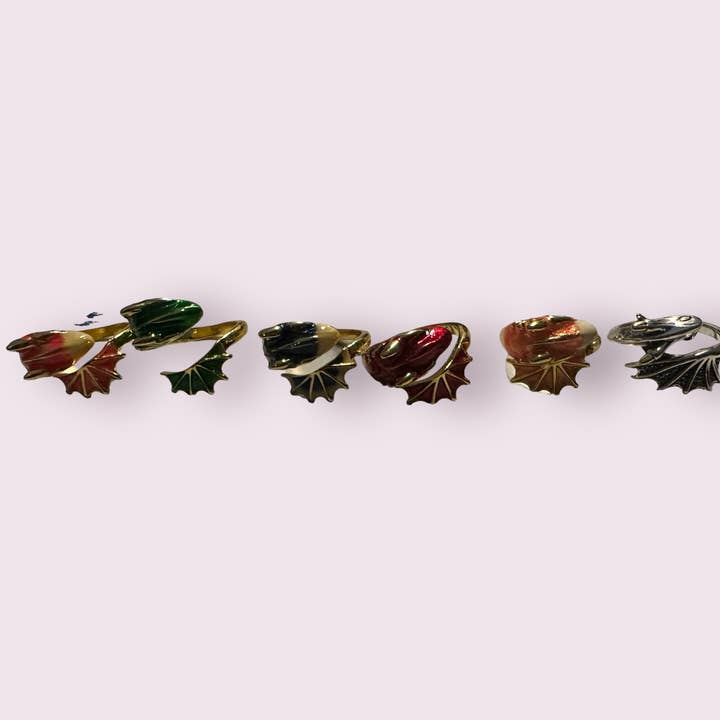 NerdyNixies LLC - Wholesale Multi-Finger Ring - Dragon Rings3