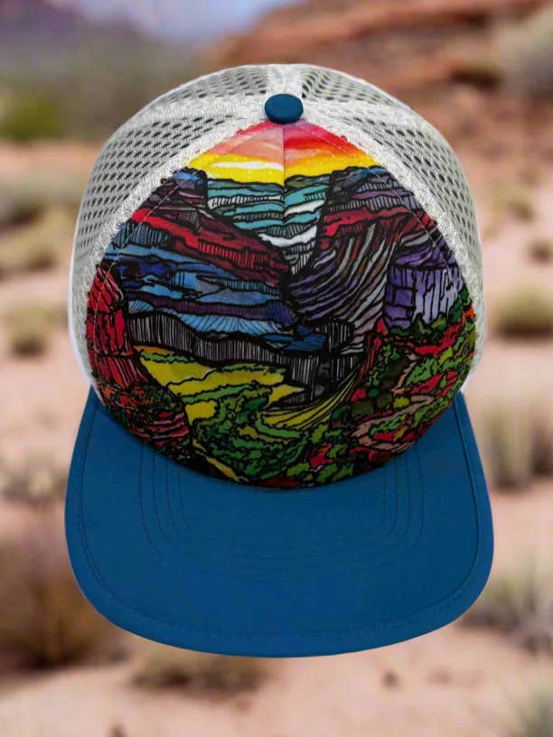 Grand Canyon Foam Trucker Cap with Bungee Back for wholesale by Heidi Garner Studio