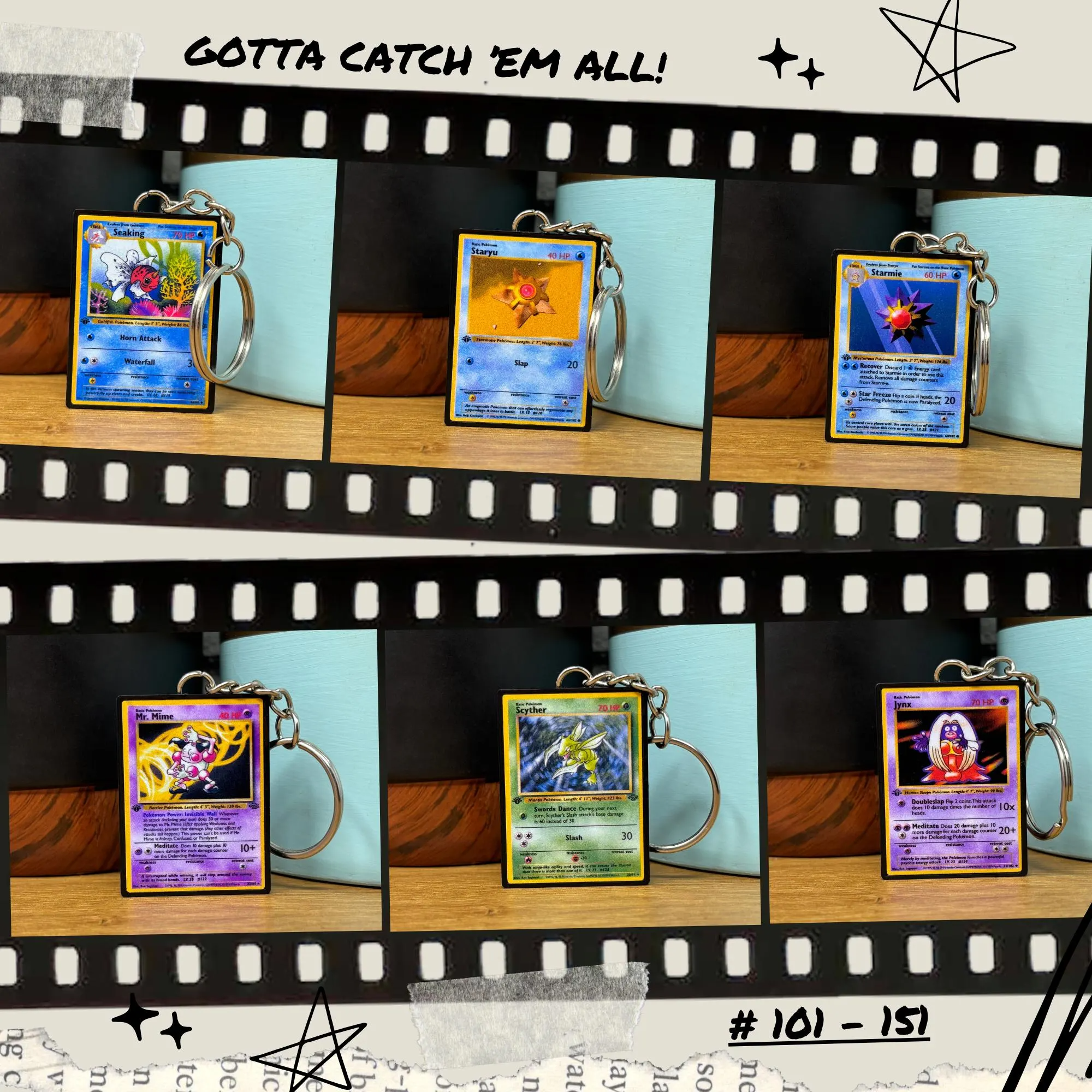 BitsyLabs - Wholesale Keychain - Unisex - Pokemon Card Keychains (101-151)5