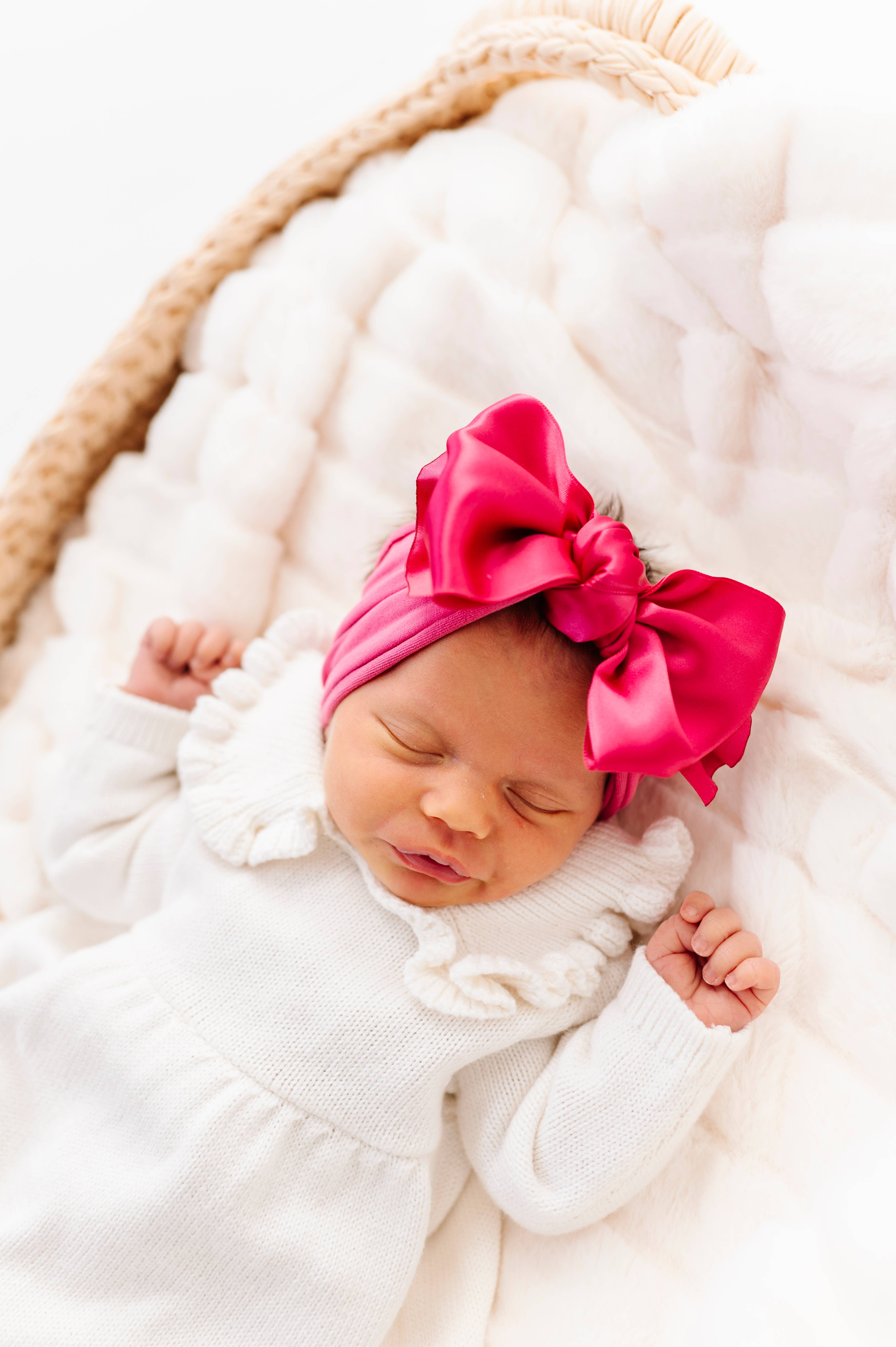 Baby Bling Bows - Vente Nœud pour cheveux – bébé - Bandeau Baby Bling® Satin FAB® en nylon doux avec nœud en satin33