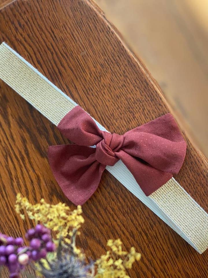 Elastic headband - Stella - Terracotta Chocolate for wholesale by Jolie mouette