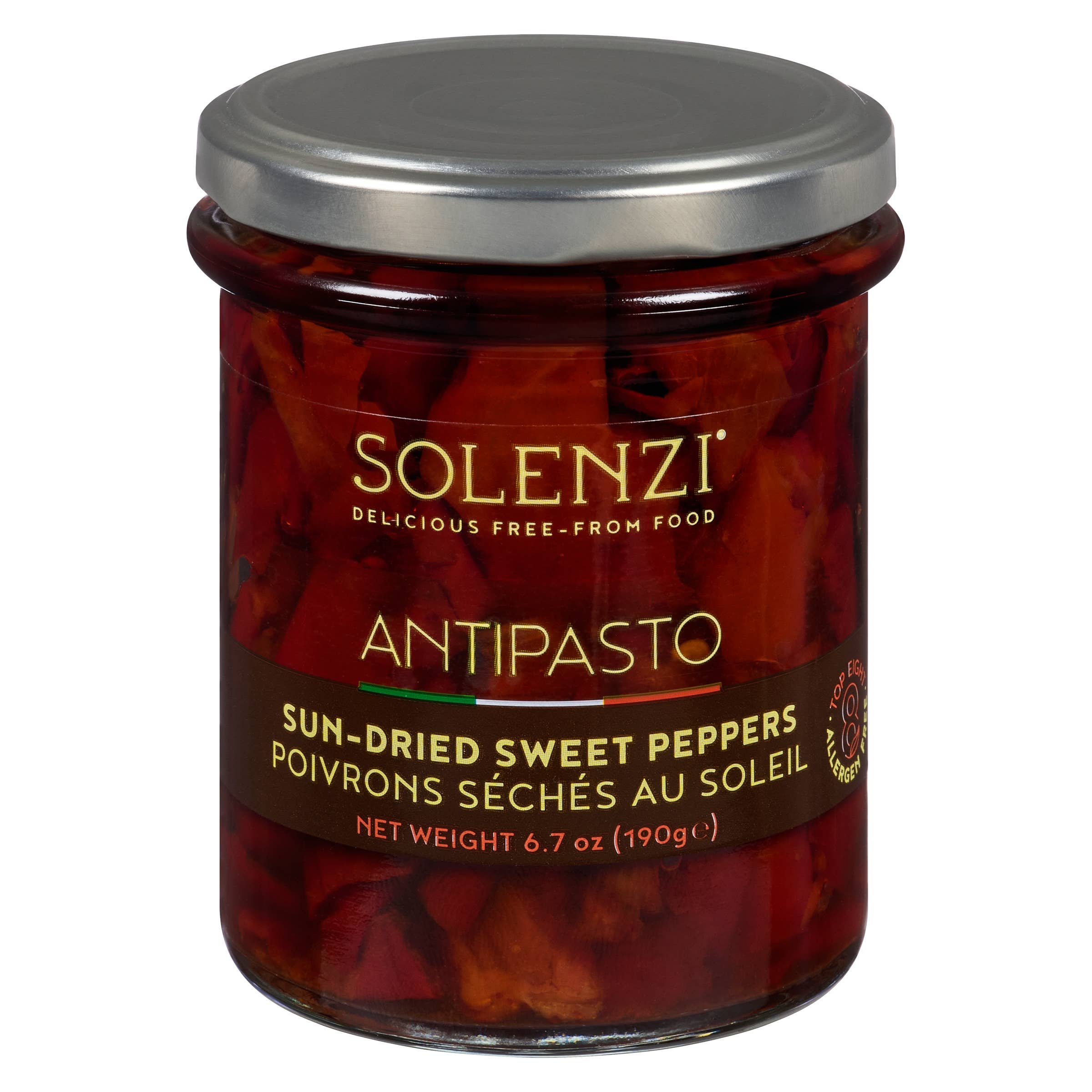 SOLENZI - Wholesale Pickled Vegetables - Sun-dried SWEET PEPPERS 190g3