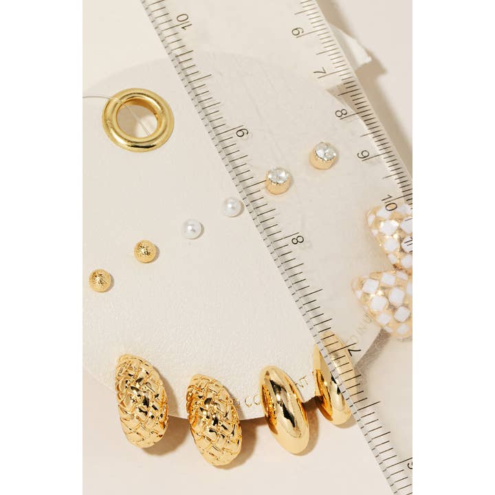 Anarchy Street - Wholesale Dangle Earrings - Mixed Huggie And Stud Earrings Set