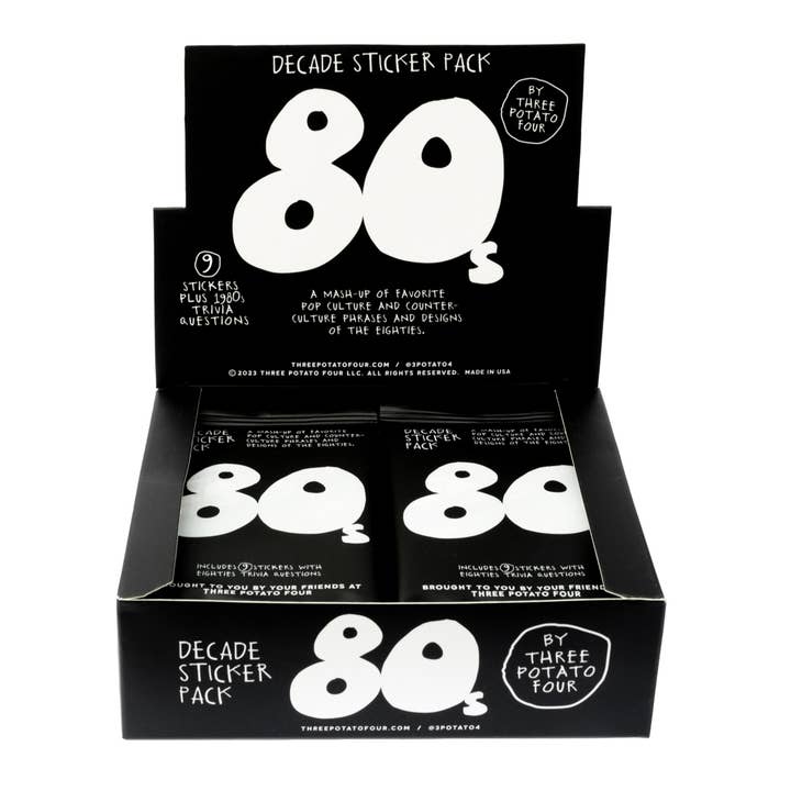 Three Potato Four - Wholesale Sticker - Decade Sticker Card Pack - 1980s