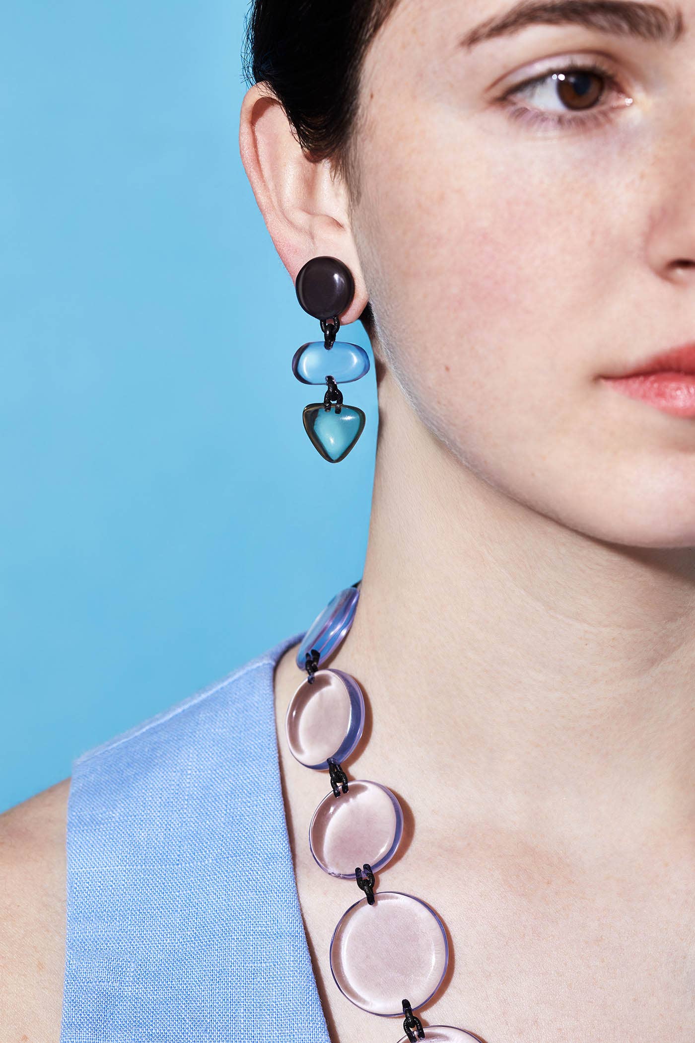 Finn – Brincos de argola por atacado – Brincos Petra Dangle Cristal L2