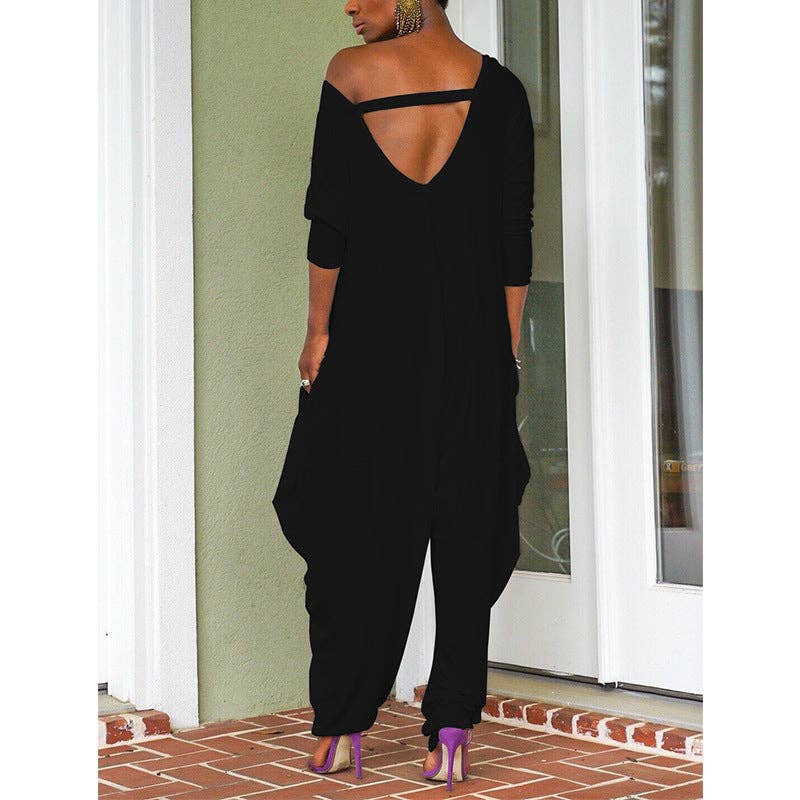 Sweetkama - Wholesale Jumpsuit - Women's - Ladies Solid Color Long Sleeves Jumpsuit ZL11862