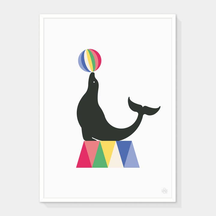 Circus Seal Art Print por atacado de Showler and Showler